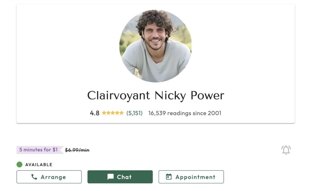 Clairvoyant Nicky Power